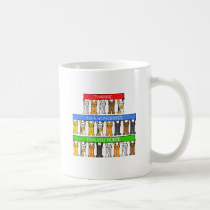 Thanks Dialysis Nurse Cartoon Cats Coffee Mug