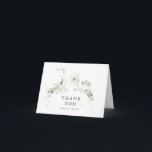 Thanks Elegant Earthy Greenery Watercolor Wedding Thank You Card<br><div class="desc">Beautiful watercolor greenery adorns this completely customisable folded card. Personalise the outside and inside with your own text. Perfect for any beautiful occasion that you want to show your gratitude for. This is part of my collection called "Earthy Greenery." Thank you for your support and interest in my design, and...</div>