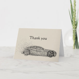 Thanks Fast Sports Car Automobile Scripture Card