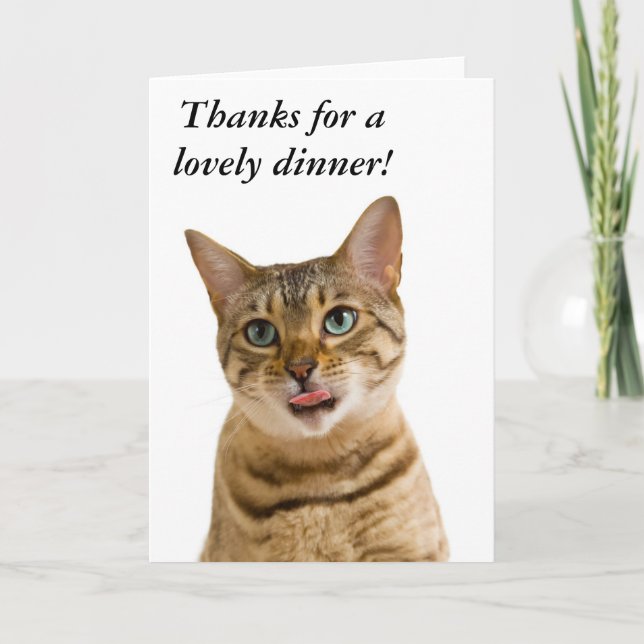 Thanks for a lovely meal thank you card (Front)