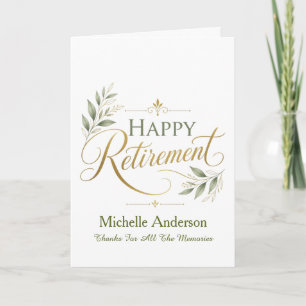 Thanks For All The Memories Personalised Name Card