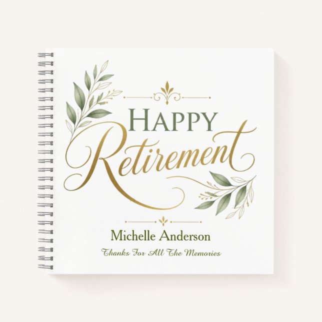 Thanks For All The Memories Personalised Name Notebook (Front)