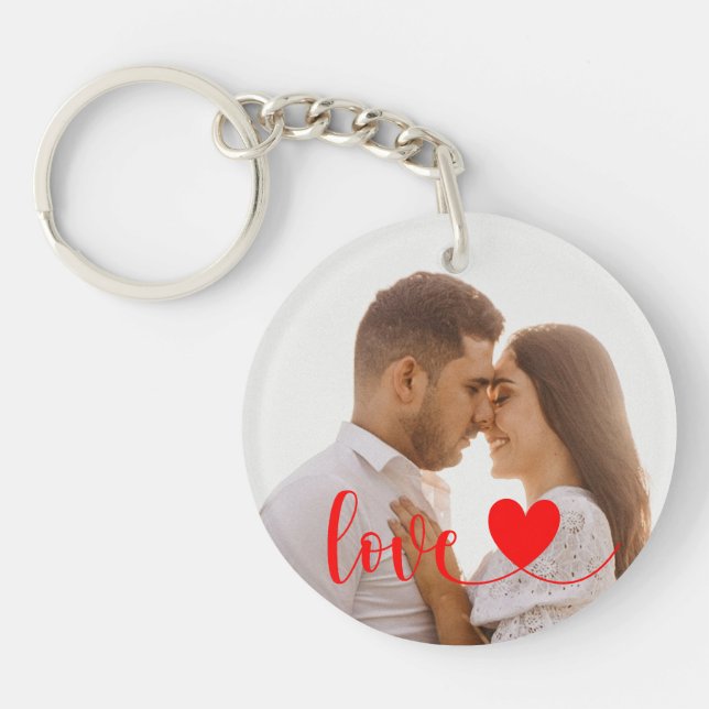 Thanks for Attending Couple Photo Wedding favour Key Ring (Front)