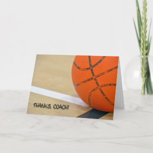 Thanks for Basketball Coach Thank You Card