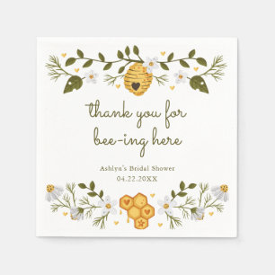 Thanks for Bee-ing Here Cocktail Napkins