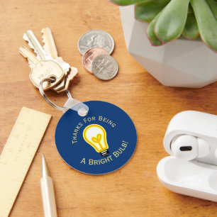 Thanks for Being a Bright Bulb Employee Thanks Key Ring