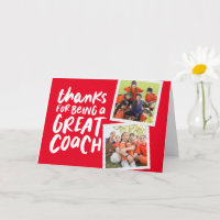 Thanks for being a great coach red photo thank you