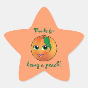Thanks for Being a Peach! Star Sticker