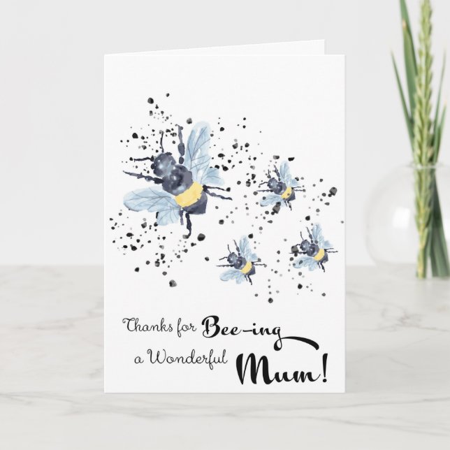 Thanks for being a wonderful mum card (Front)