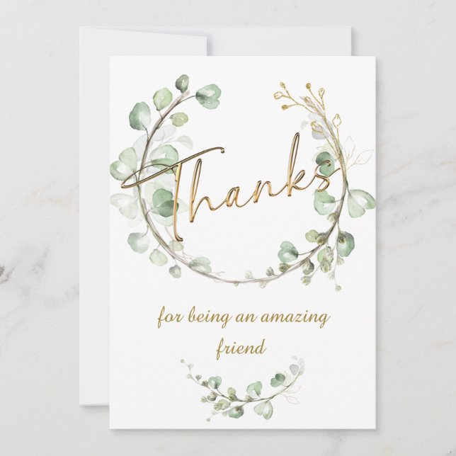 Thanks for Being an Amazing Friend Invitation (Front)