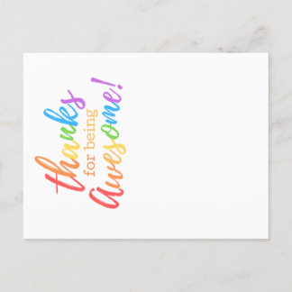 Thanks for being awesome holiday postcard