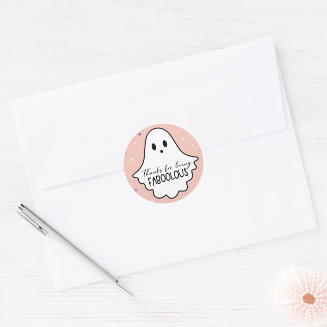 Thanks For Being Faboolous Classic Round Sticker (Envelope)