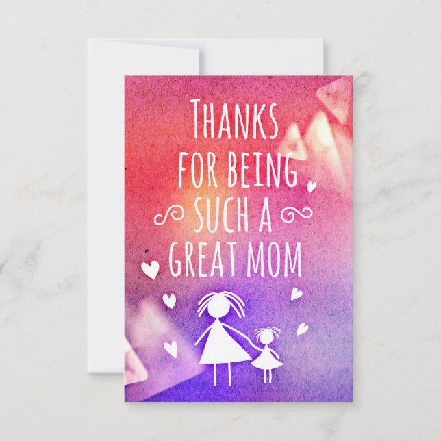 thanks for being such a great mum card (Front)