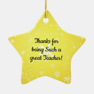 Thanks for being such a great teacher ornaments