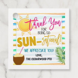 Thanks for Being Sun-Sational Gift tags