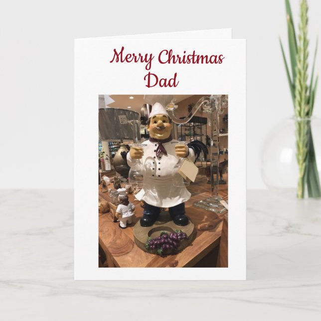 THANKS FOR BEING THE "BEST COOK" DAD AT CHRISTMAS HOLIDAY CARD (Front)
