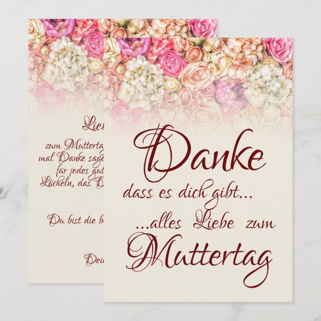 Thanks for being there - Mother's Day (Front/Back)