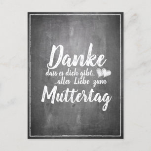 Thanks for being you! Mother's Day Chalkboard Holiday Postcard