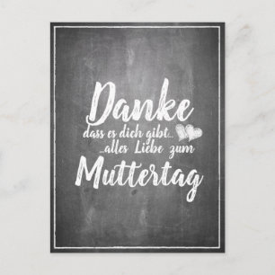 Thanks for being you! Mother's Day Chalkboard Holiday Postcard