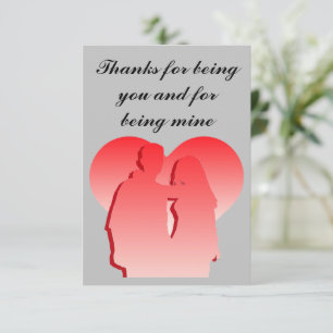 Thanks for being you thank you card