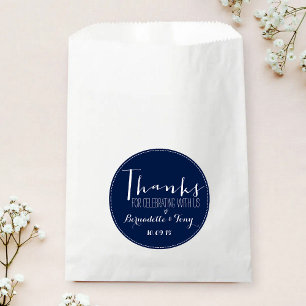 Thanks For Celebrating With Us! Chic Wedding Favou Favour Bags