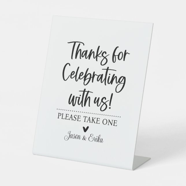 Thanks for Celebrating with Us Party Favour Sign (Front)