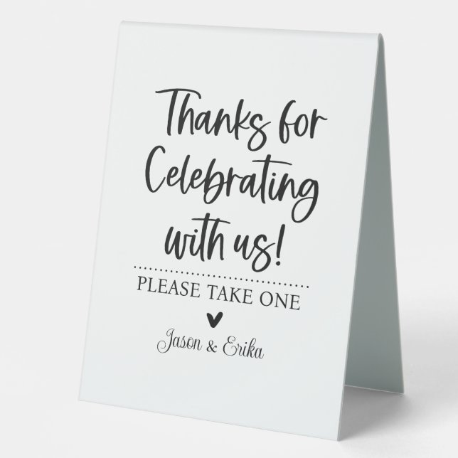 Thanks for Celebrating with Us Party Favour Sign (Front)