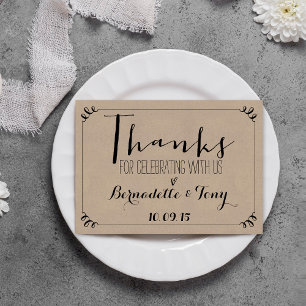 Thanks For Celebrating With Us! Wedding Thank You Invitation