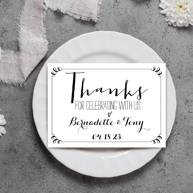 Thanks For Celebrating With Us! Wedding Thank You Invitation (Creator Uploaded)