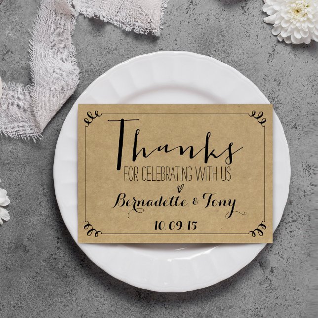 Thanks For Celebrating With Us! Wedding Thank You Invitation (Creator Uploaded)