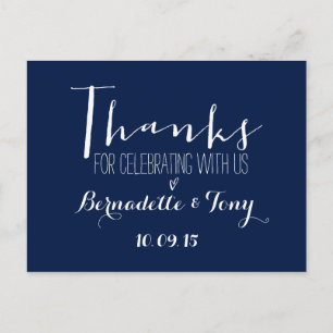 Thanks For Celebrating With Us! Wedding Thank You Postcard