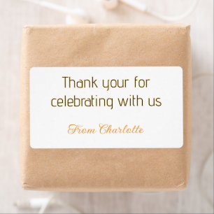 thanks for celebrating with us yellow black simple