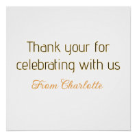 thanks for celebrating with us yellow black simple