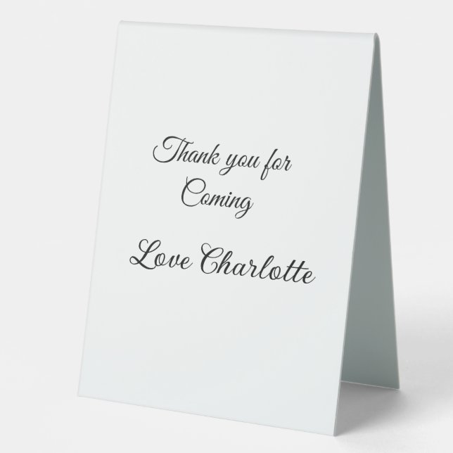 thanks for coming add name text message  (Front)