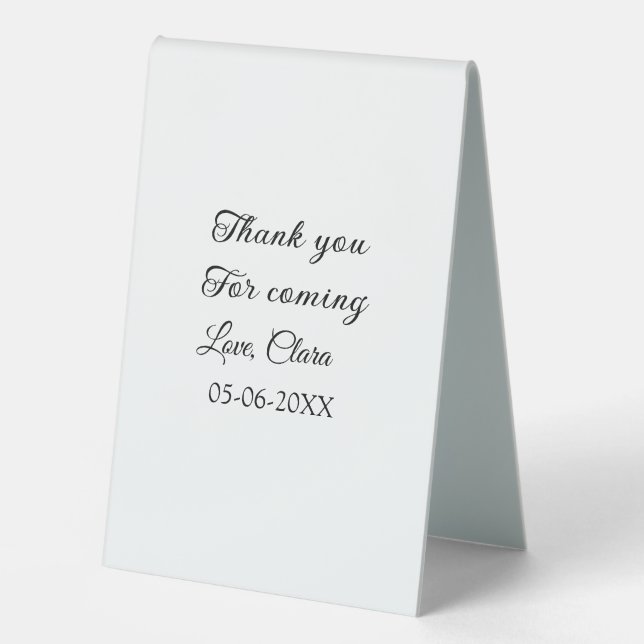 thanks for coming add name text message  (Front)