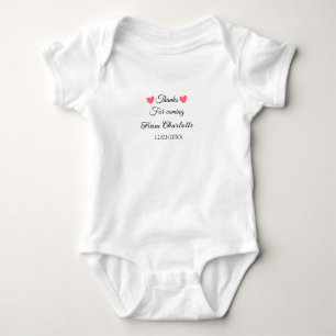thanks for coming add name text message baby bodysuit