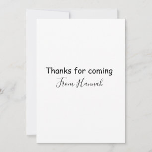 thanks for coming add name text message babyshower invitation