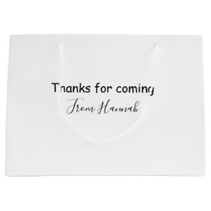 thanks for coming add name text message babyshower large gift bag