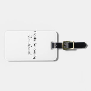 thanks for coming add name text message babyshower luggage tag