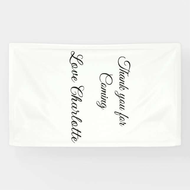 thanks for coming add name text message  banner (Horizontal)