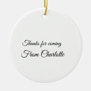 thanks for coming add name text message ceramic tree decoration