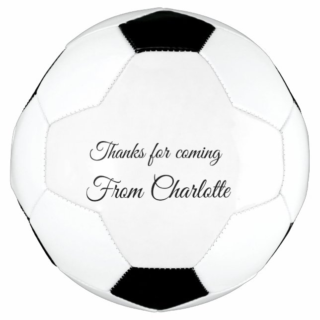 thanks for coming add name text message  football (Front)