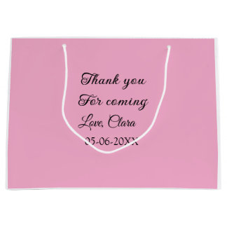 thanks for coming add name text message large gift bag