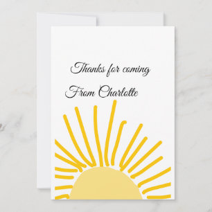 thanks for coming add name text message sun holiday card