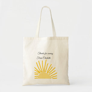 thanks for coming add name text message sun tote bag