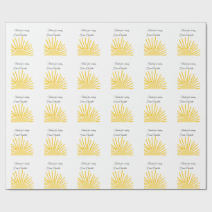 thanks for coming add name text message sun wrapping paper
