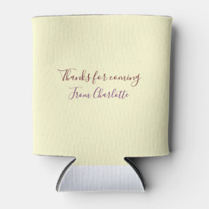 thanks for coming add name text message yellow pas can cooler