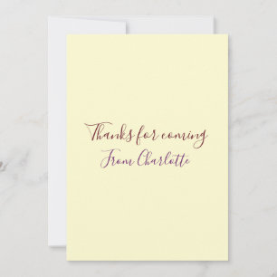 thanks for coming add name text message yellow pas invitation