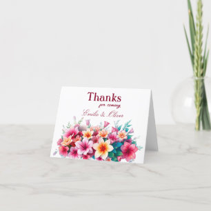 Thanks for coming and your name thank you card