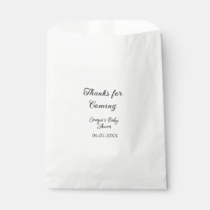 Thanks for coming baby shower modern simple typogr favour bags